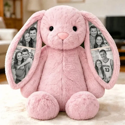 Conejo de peluche personalizado con foto